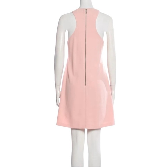 NWT Alice + Olivia Sleeveless Cowl Neck A Line Mini Dress Pink Blush Size 8 - Picture 3 of 12